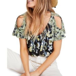 Free People “Baja Babe” Cold Shoulder  Open Back
